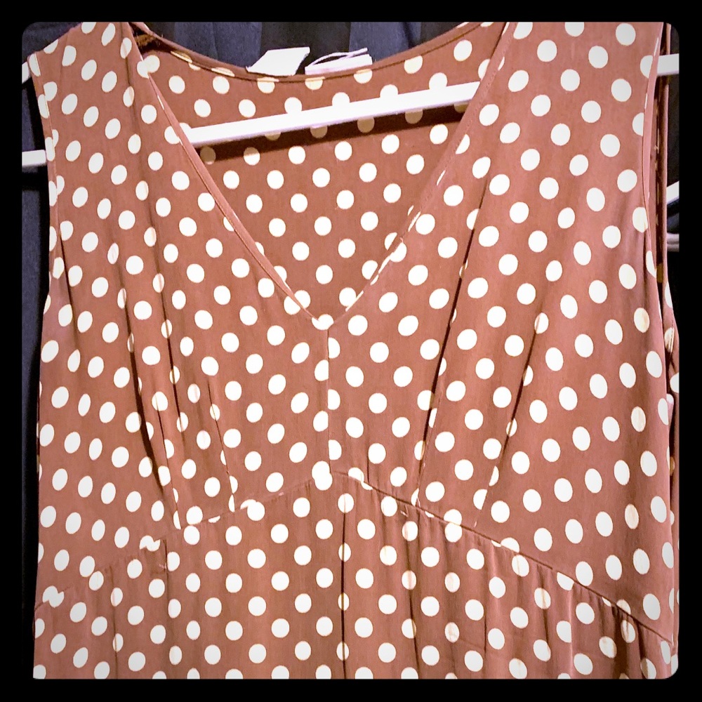 DKNY Polk-A-Dot Maxi Dress